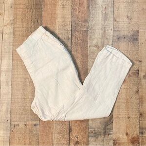 Nicole Miller Cream Ankle Pants